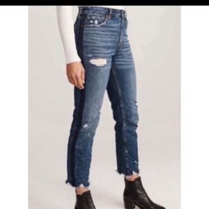 Abercrombie & fitch simone high rise ankle straight leg jeans size 26 2R